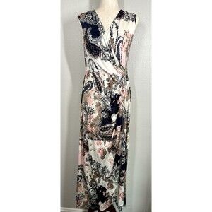 Le Lis Floral Wrap Maxi Dress Womens Size‎ XL Summer Beach Vacation Wedding EUC